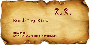 Kemény Kira névjegykártya